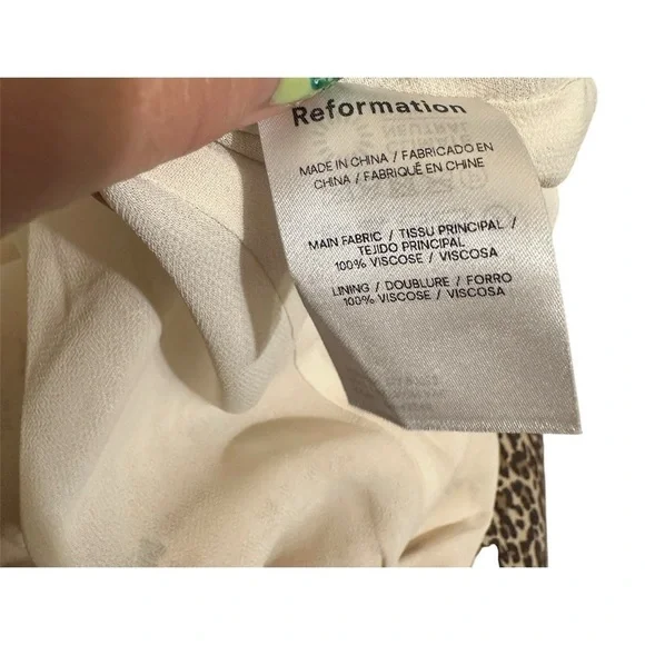 Reformation Cream Floral Long Sleeve Dress - Picture 5 of 6